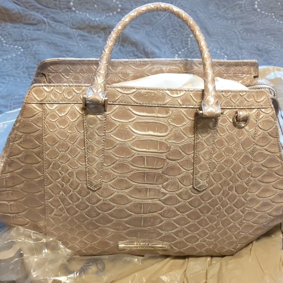 Brahmin Handbags - Brahmin Arden Satchel - Silver Pamilla